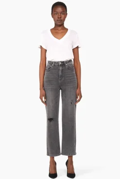 JANICE Denim^High Rise Boyfriend Jeans Morgan Destroyed Grijs 811