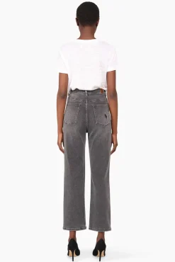 JANICE Denim^High Rise Boyfriend Jeans Morgan Destroyed Grijs 811