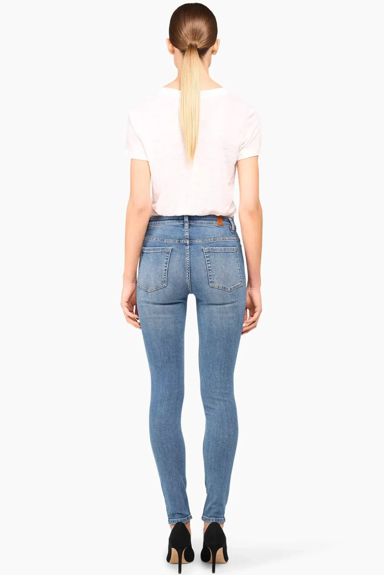 JANICE Denim^High Rise Skinny Jeans Dames Rocket Blue 405