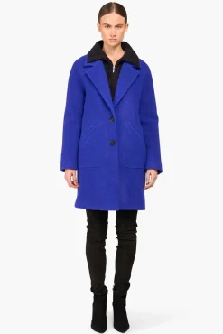 JANICE Jassen^Jas Dames Wol Bob Blauw