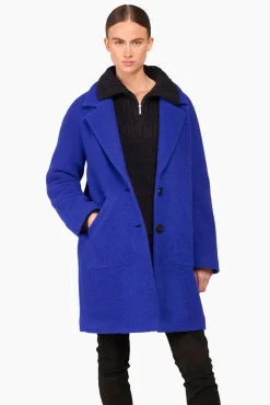JANICE Jassen^Jas Dames Wol Bob Blauw