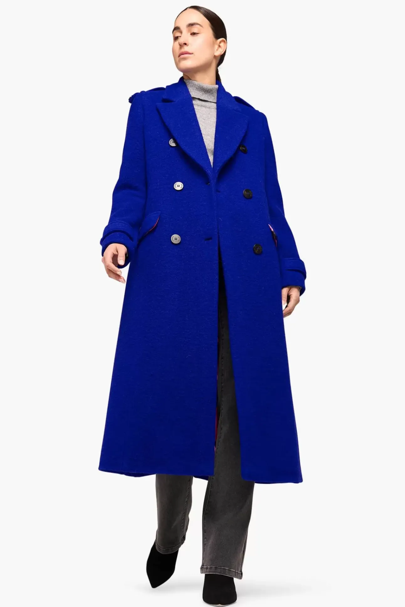 JANICE Jassen^Jas Dames Wol Lennon Blauw