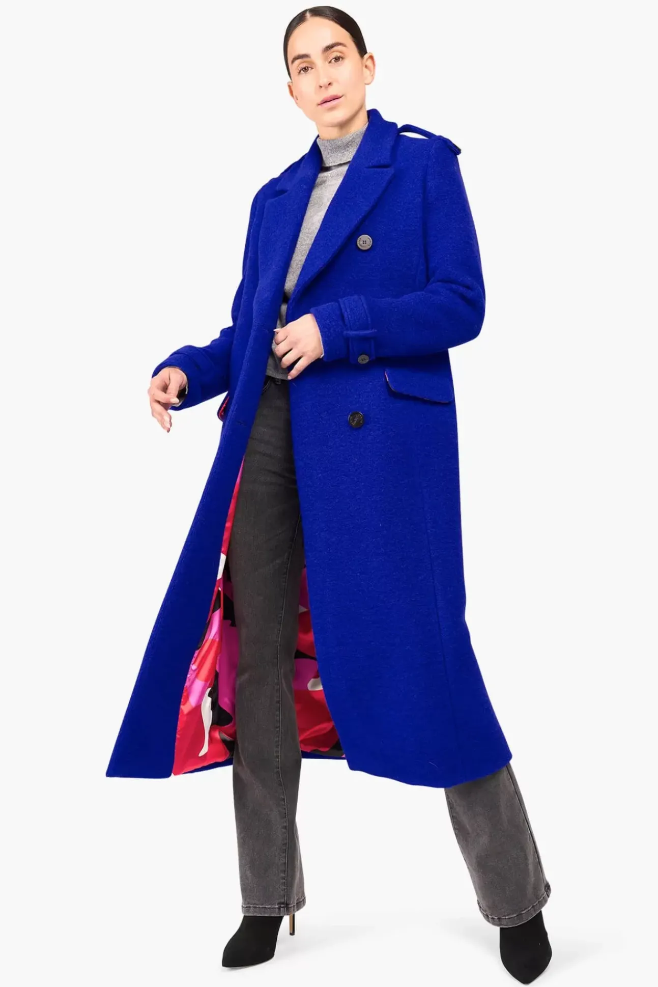 JANICE Jassen^Jas Dames Wol Lennon Blauw