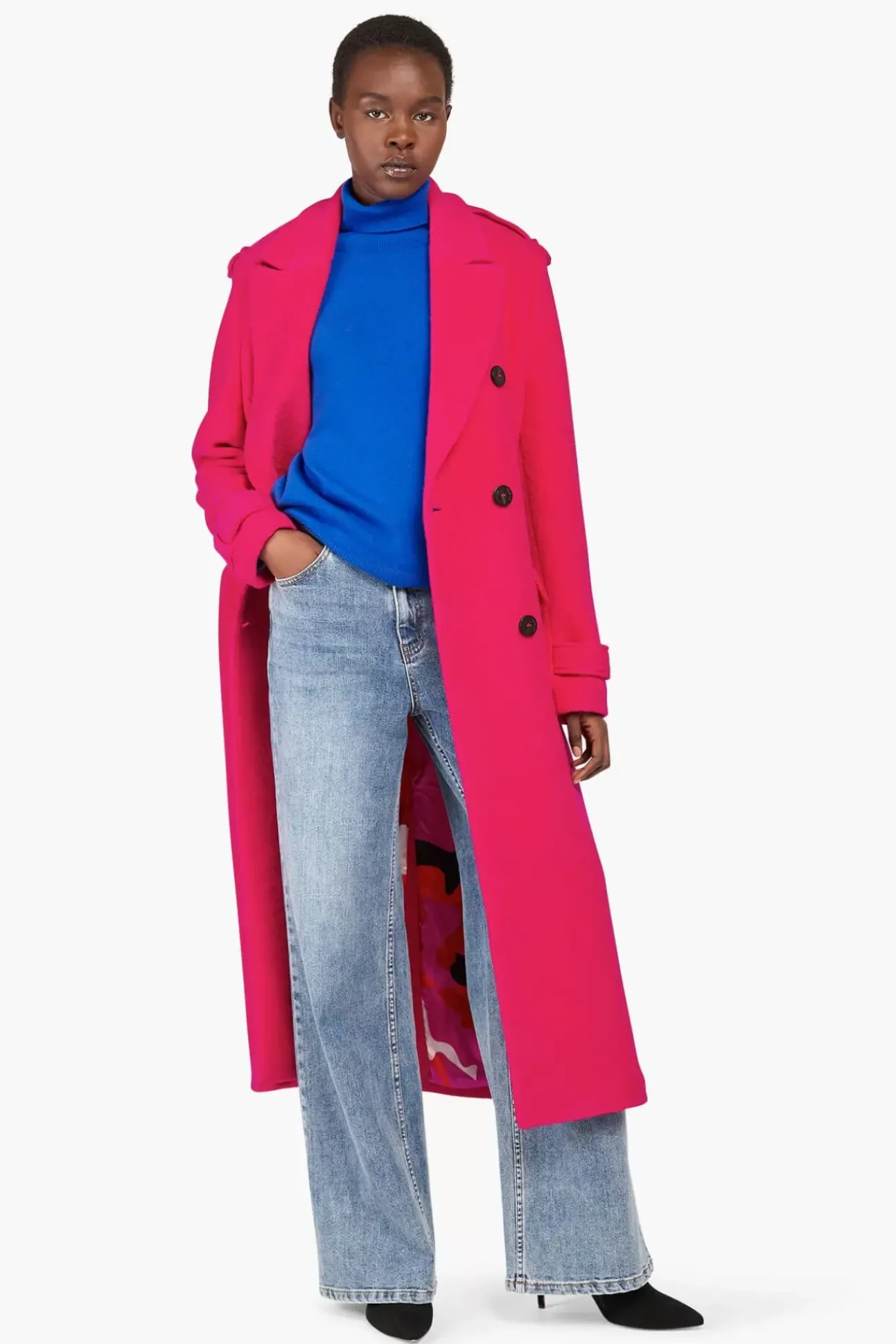 JANICE Jassen^Jas Dames Wol Lennon Roze