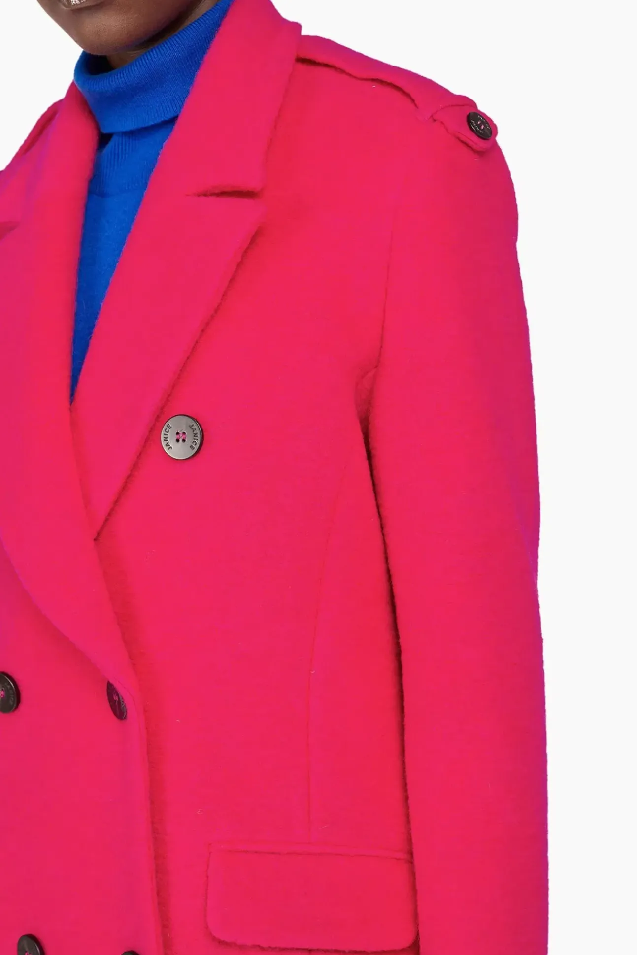 JANICE Jassen^Jas Dames Wol Lennon Roze