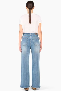 JANICE Denim^Jeans Dames Wijde Pijp Jason Blauw 405