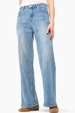 JANICE Denim^Jeans Dames Wijde Pijp Jason Blauw 405