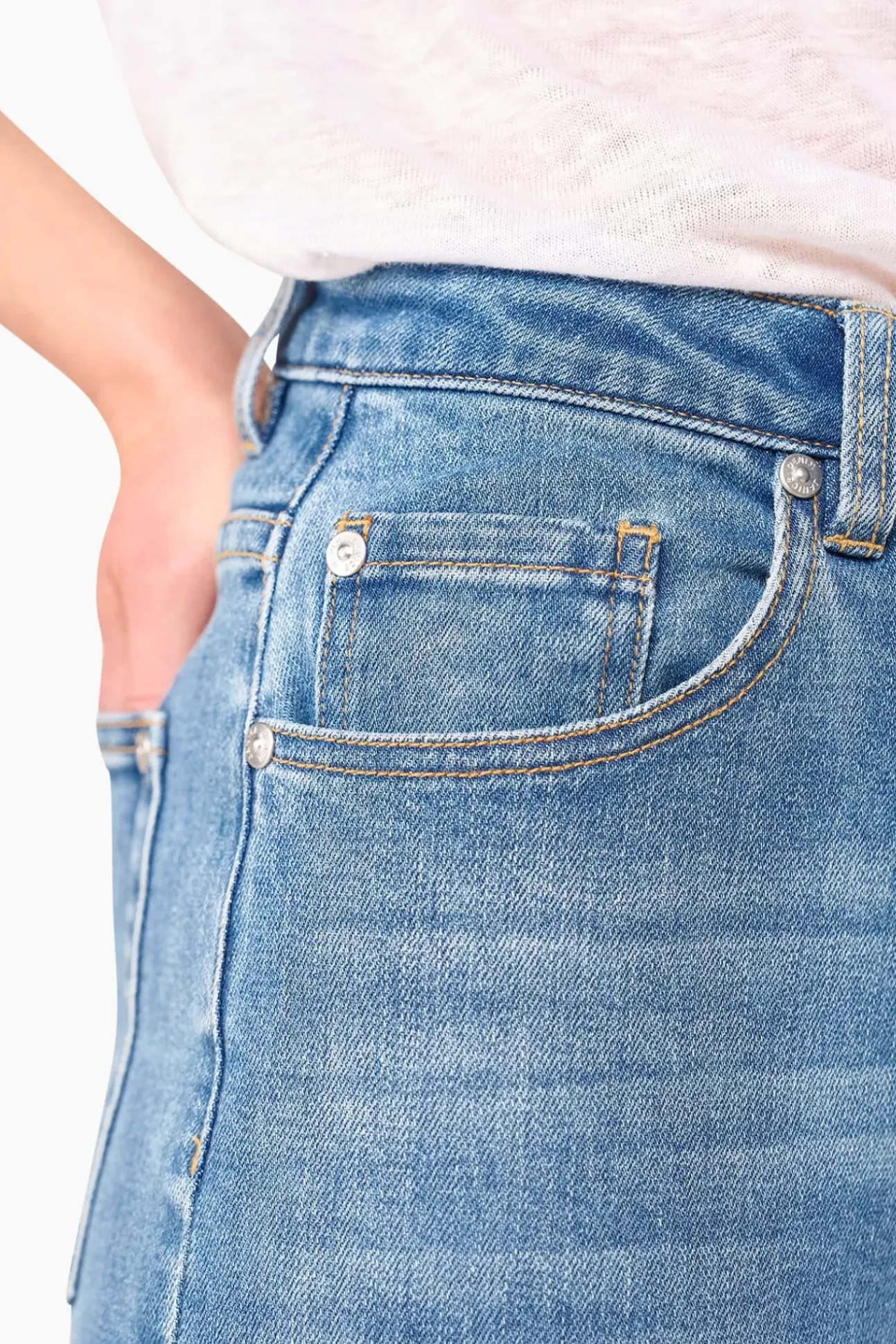JANICE Denim^Jeans Dames Wijde Pijp Jason Blauw 405