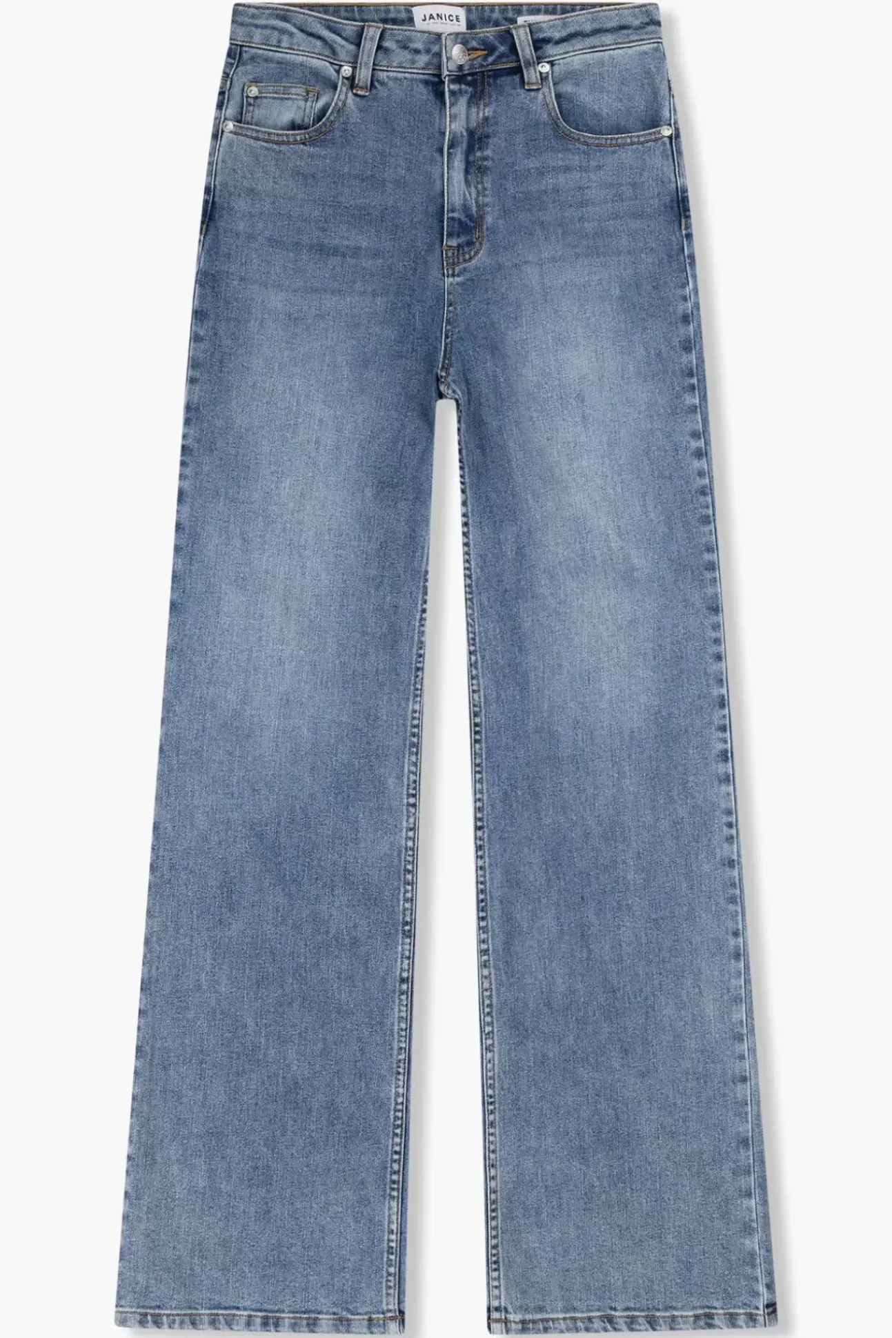 JANICE Denim^Jeans Dames Wijde Pijp Jason Blauw 395
