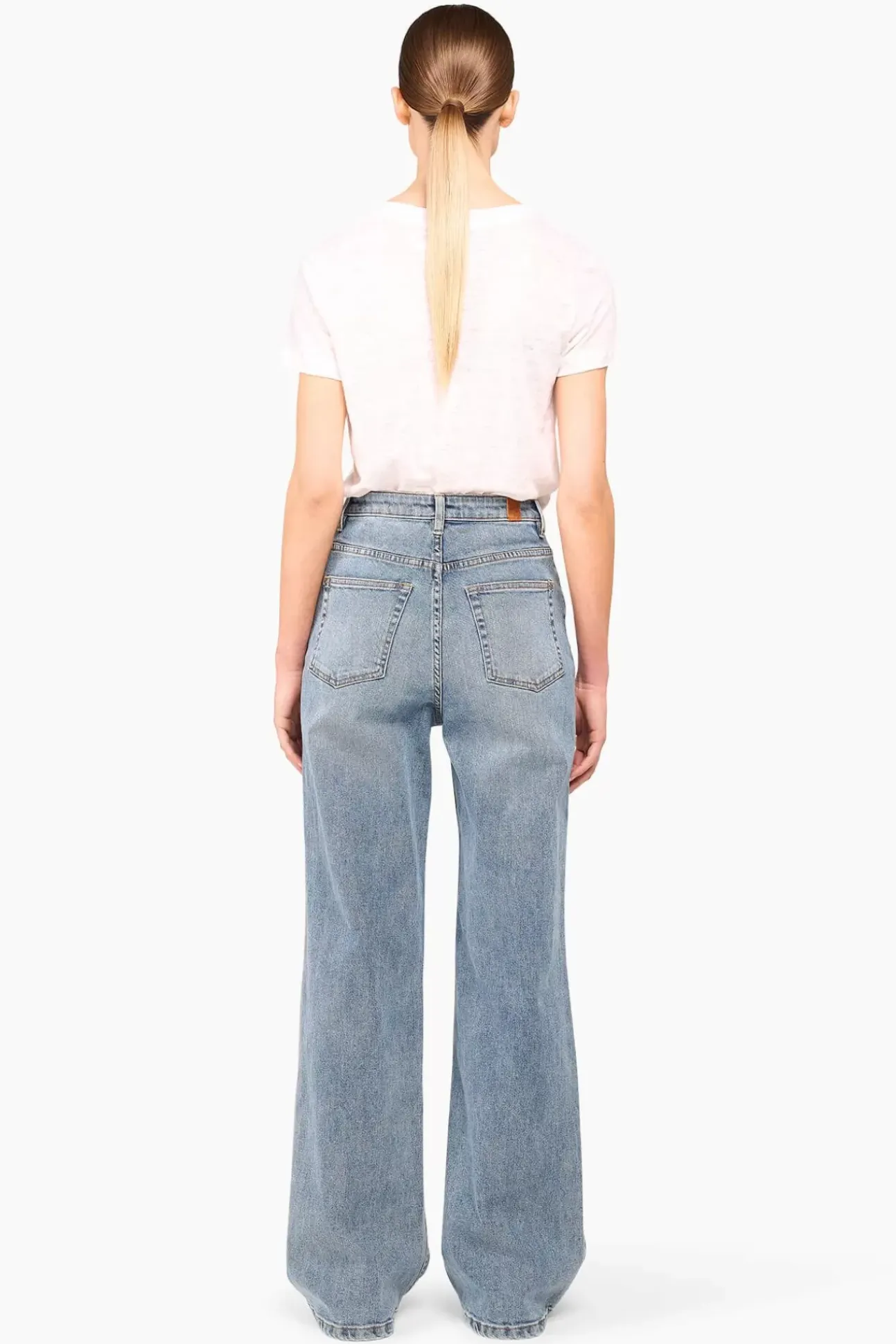 JANICE Denim^Jeans Dames Wijde Pijp Jason Blauw 395