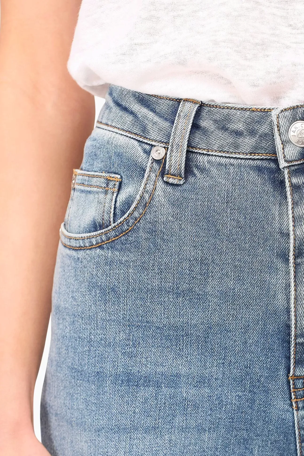 JANICE Denim^Jeans Dames Wijde Pijp Jason Blauw 395