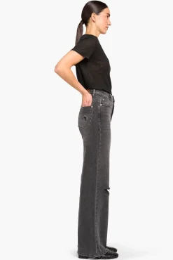 JANICE Denim^Jeans Dames Wijde Pijp Jason Destroyed Grijs 811