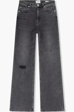 JANICE Denim^Jeans Dames Wijde Pijp Jason Destroyed Grijs 811