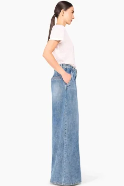 JANICE Denim^Jeans Wijde Pijp Dames Dollar Blue 405