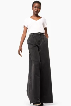 JANICE Denim^Jeans Wijde Pijp Dames Dollar Zwart 410