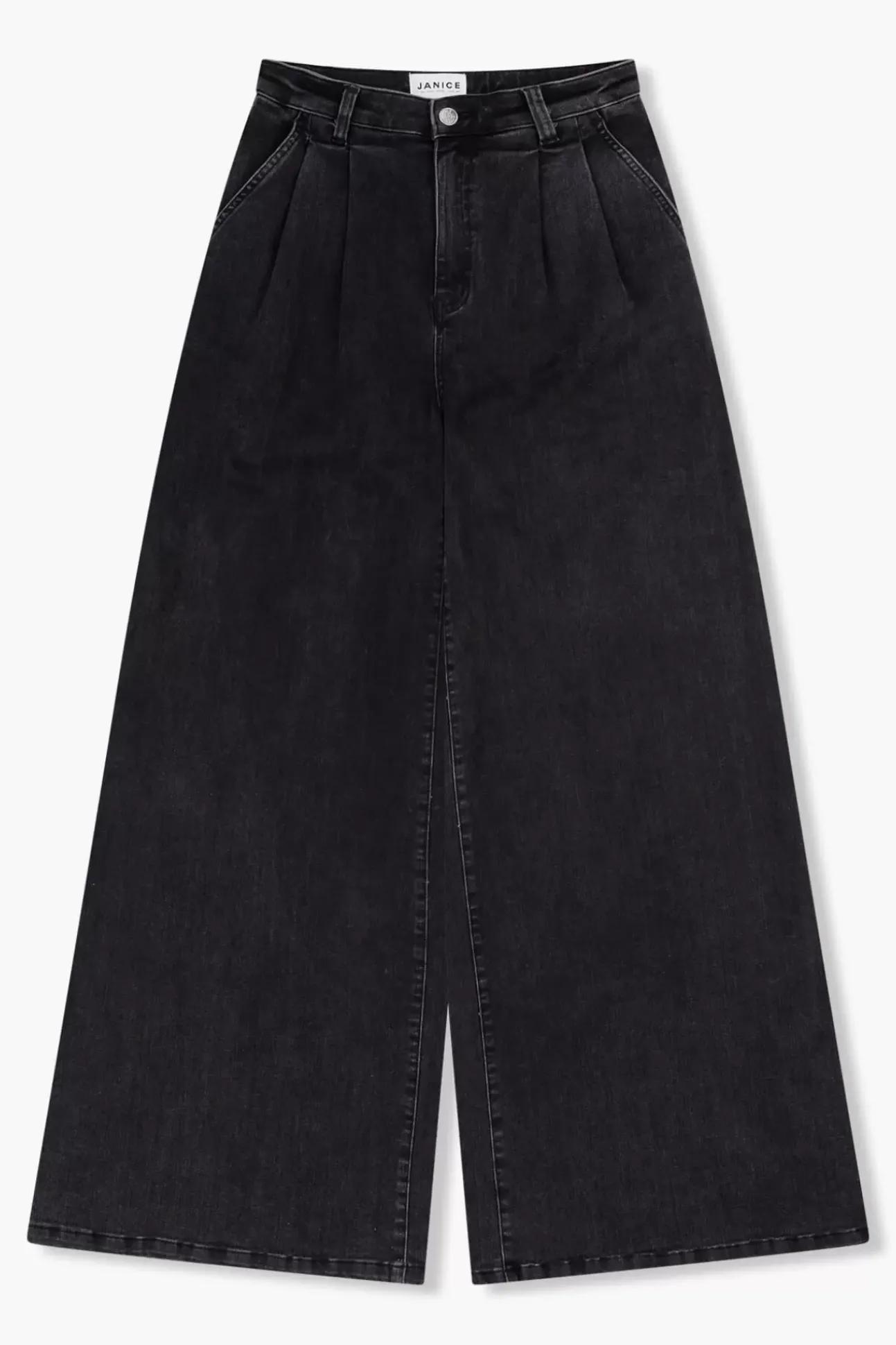 JANICE Denim^Jeans Wijde Pijp Dames Dollar Zwart 410