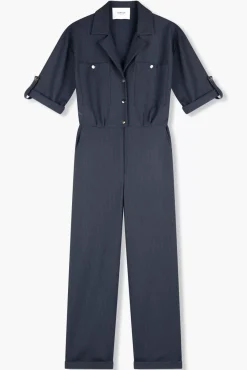 JANICE Jurken^Jumpsuit Dames Stretch London Blauw