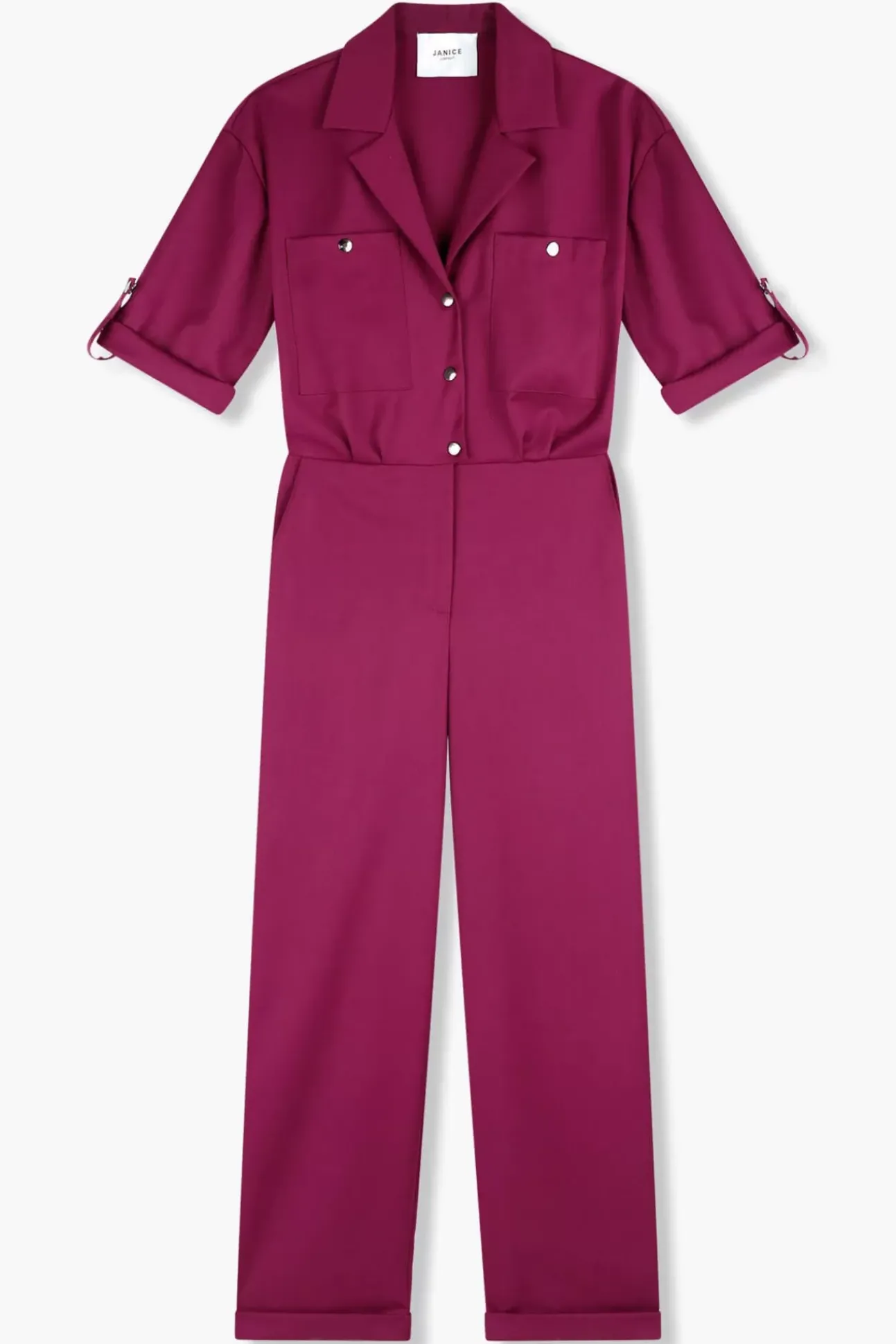 JANICE Jurken^Jumpsuit Dames Stretch London Burgundy