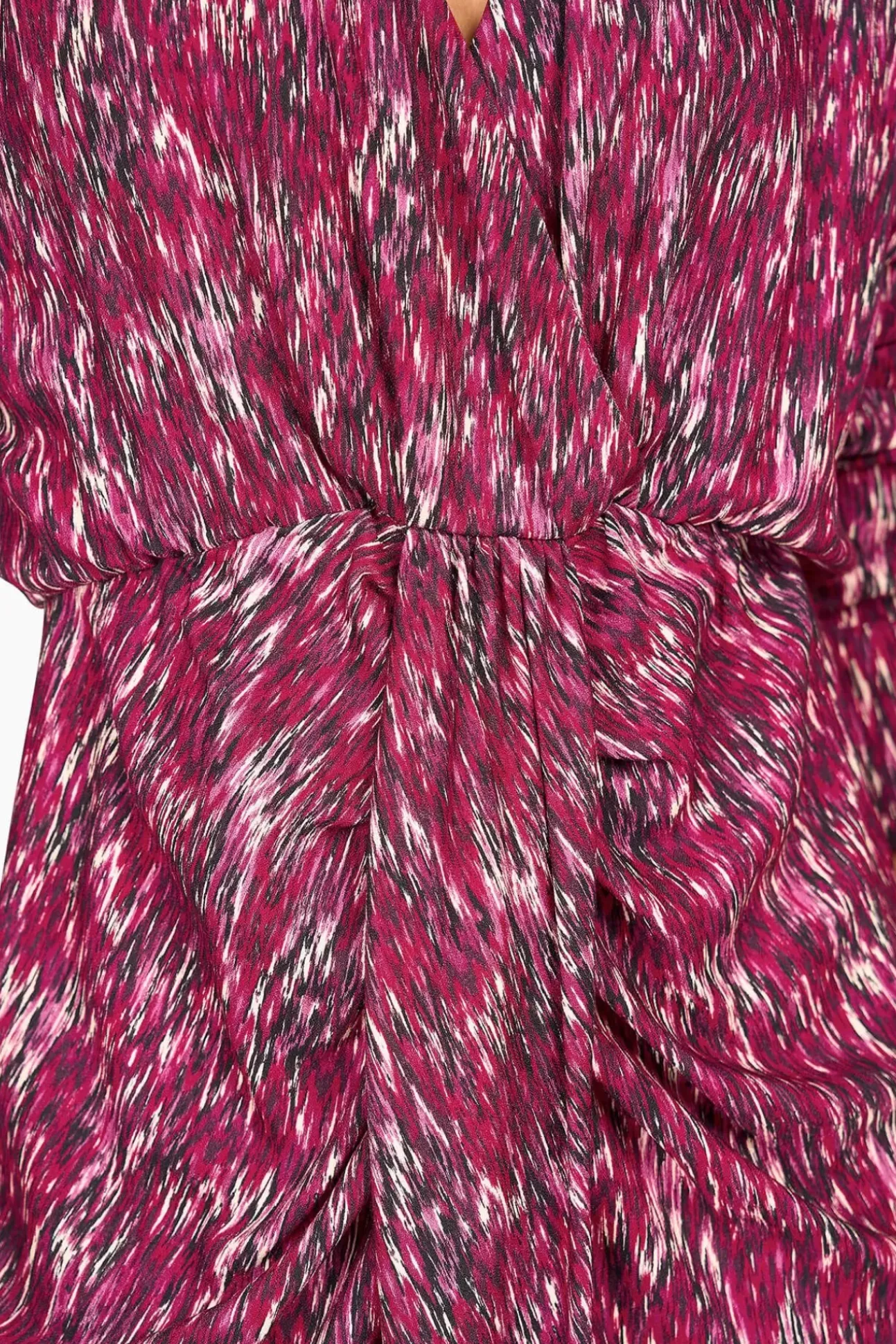 JANICE Jurken^Jurk Print Lange Mouw Jesse Burgundy
