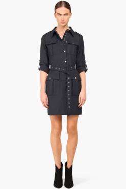 JANICE Jurken^Jurk Riem Chicago Blauw