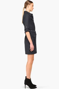 JANICE Jurken^Jurk Riem Chicago Blauw