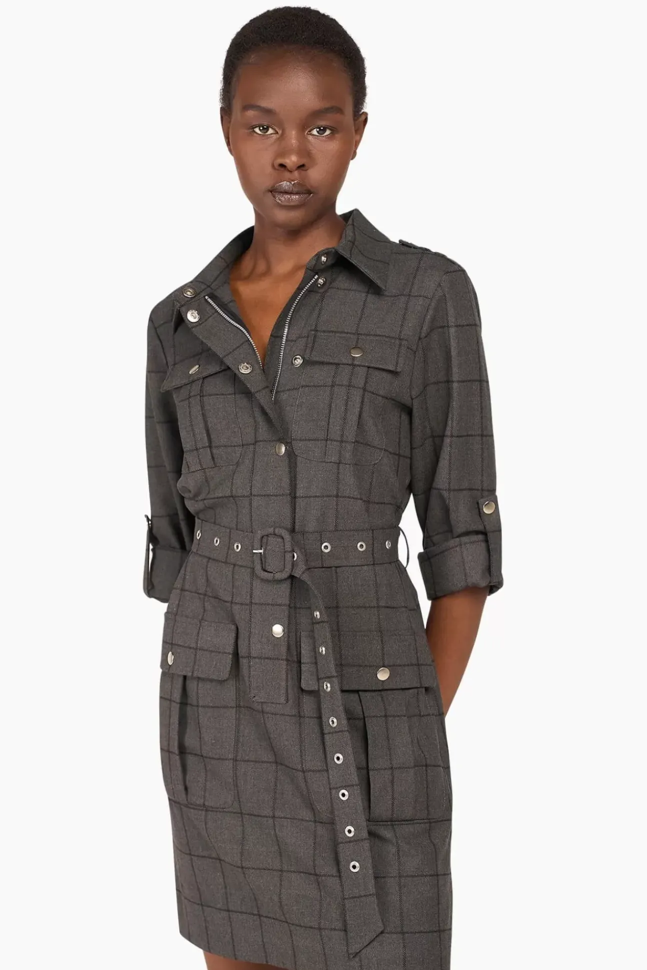 JANICE Jurken^Jurk Riem Chicago Ruit