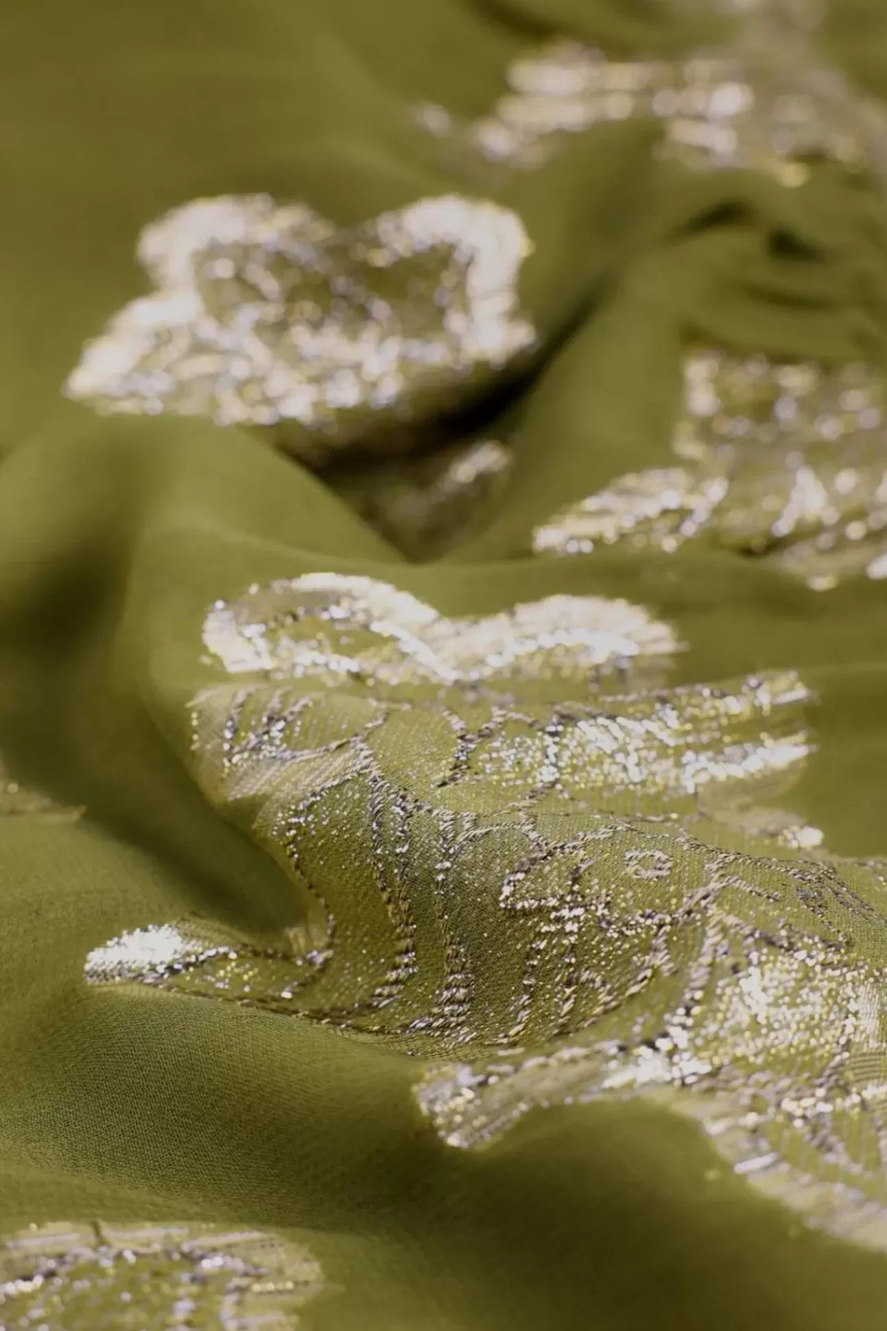 JANICE Jurken^Jurk Viscose Lurex Jimmy Groen