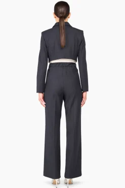JANICE Blazers^Kort Jasje Dames Streep Watson Blauw