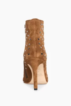 JANICE Laarsjes^Laarsjes Dames Studs Suede Stewart Cognac