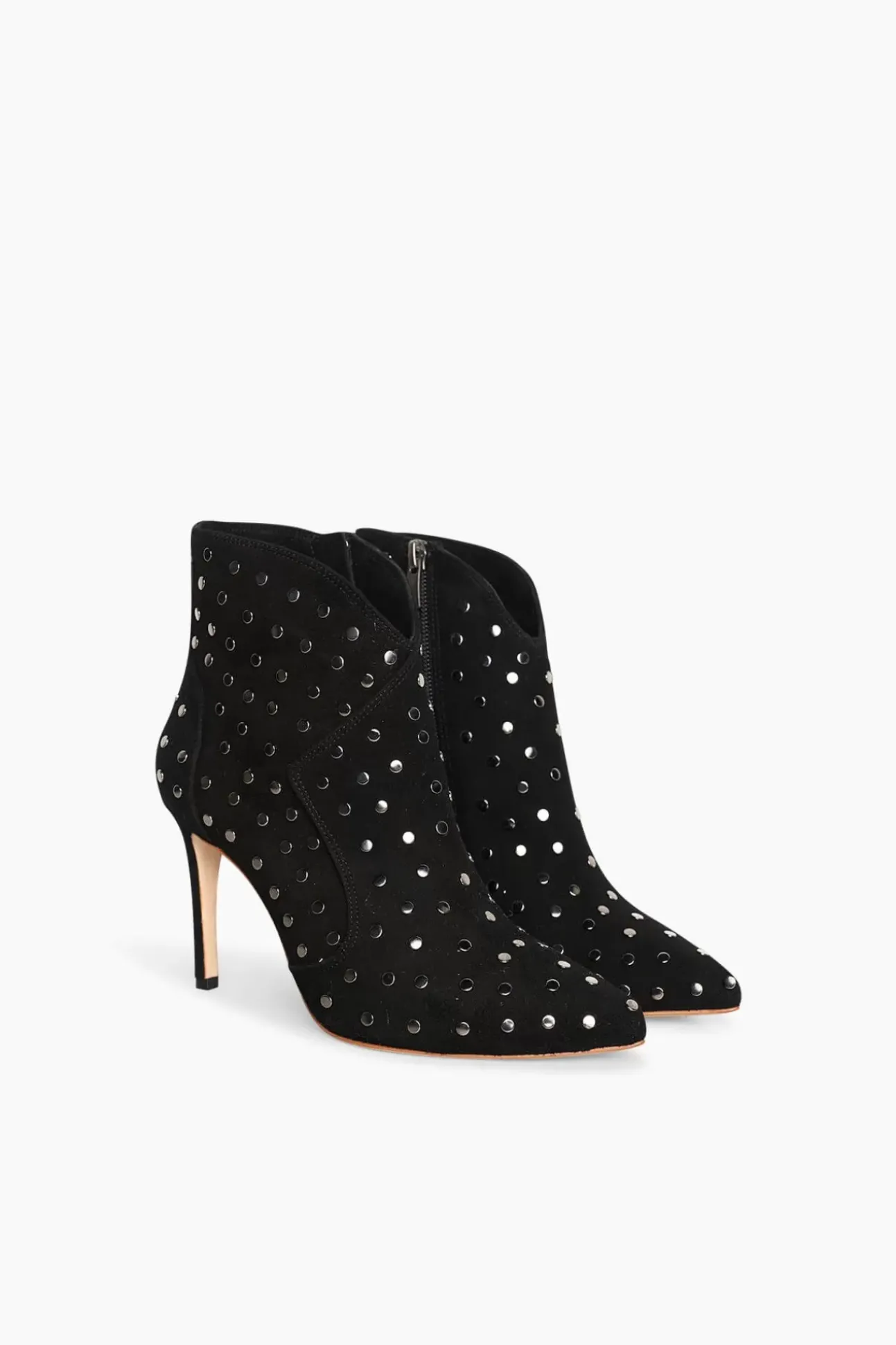 JANICE Laarsjes^Laarsjes Dames Studs Suede Stewart Zwart