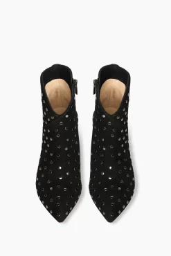 JANICE Laarsjes^Laarsjes Dames Studs Suede Stewart Zwart