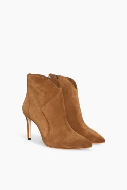 JANICE Laarsjes^Laarsjes Dames Suede Stewart Cognac