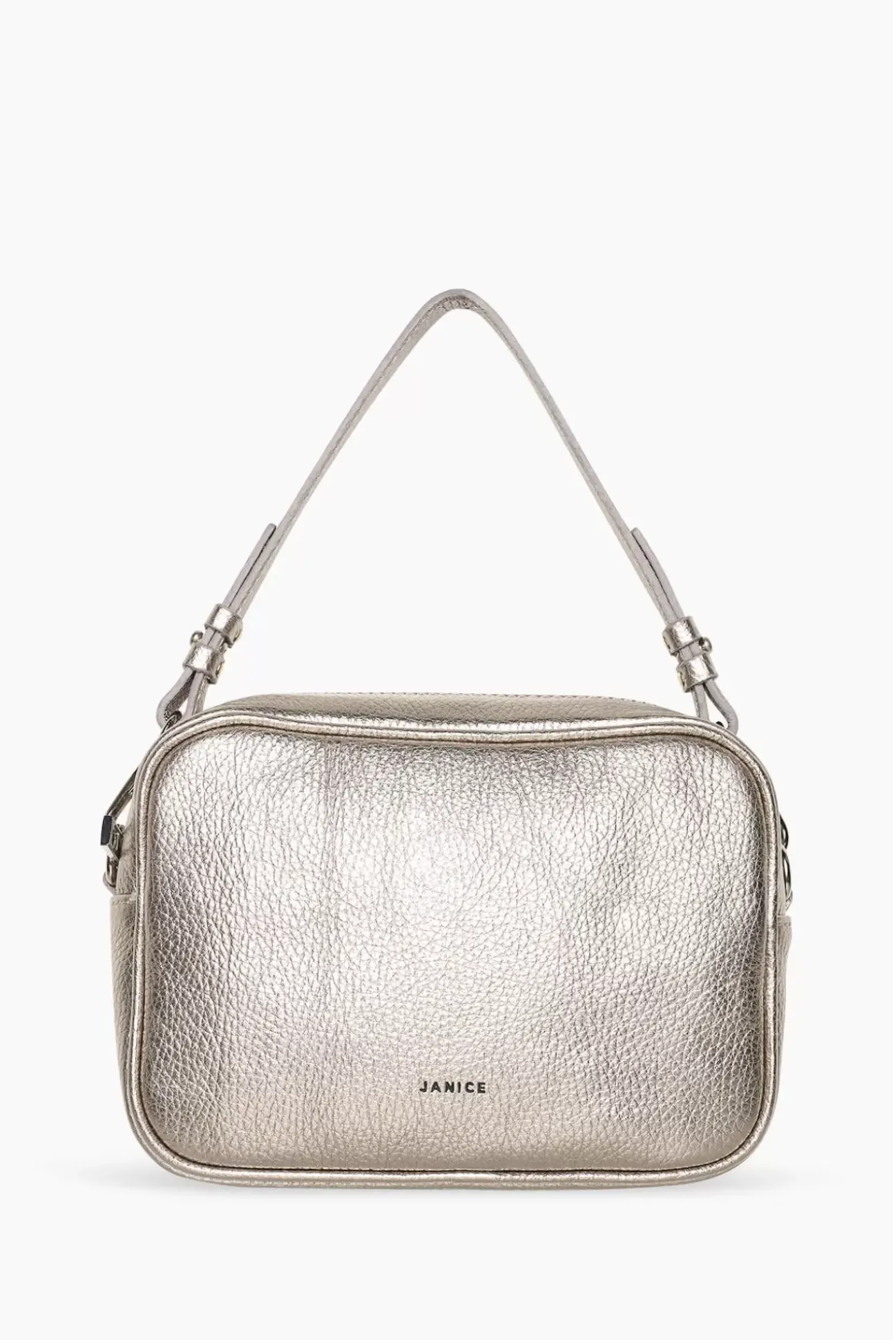 JANICE Tassen^Leren Crossbody Dames Bruce Gun Metal