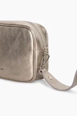 JANICE Tassen^Leren Crossbody Dames Bruce Gun Metal