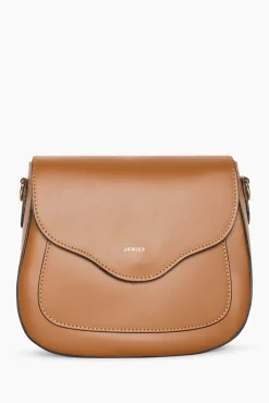JANICE Tassen^Leren Crossbody Dames Nixon Cognac