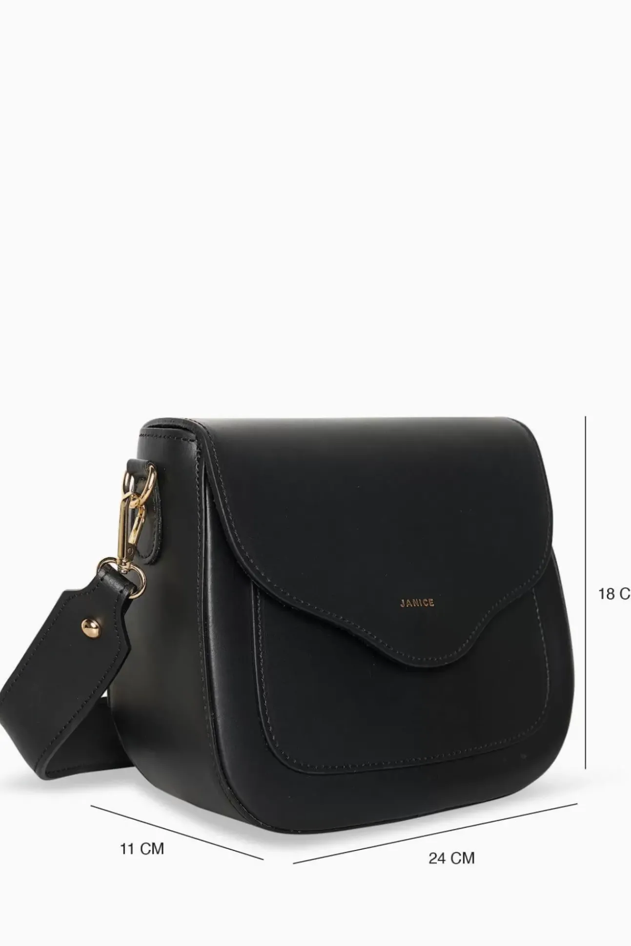 JANICE Tassen^Leren Crossbody Dames Nixon Zwart