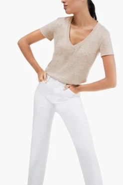 JANICE T-Shirts^Linnen T-Shirt Dames Lee Beige