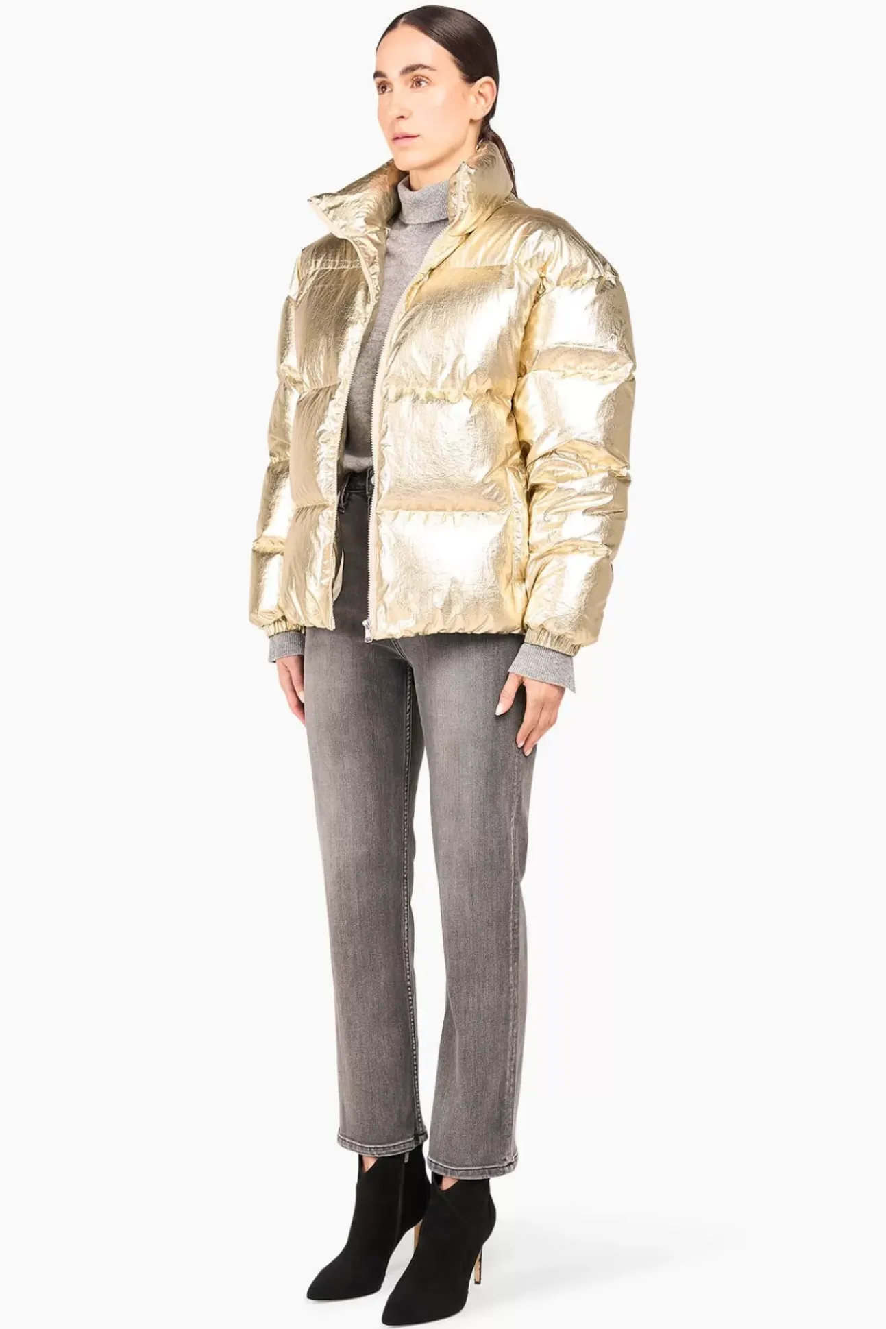 JANICE Jassen^Puffer Jas Dames Jax Gold