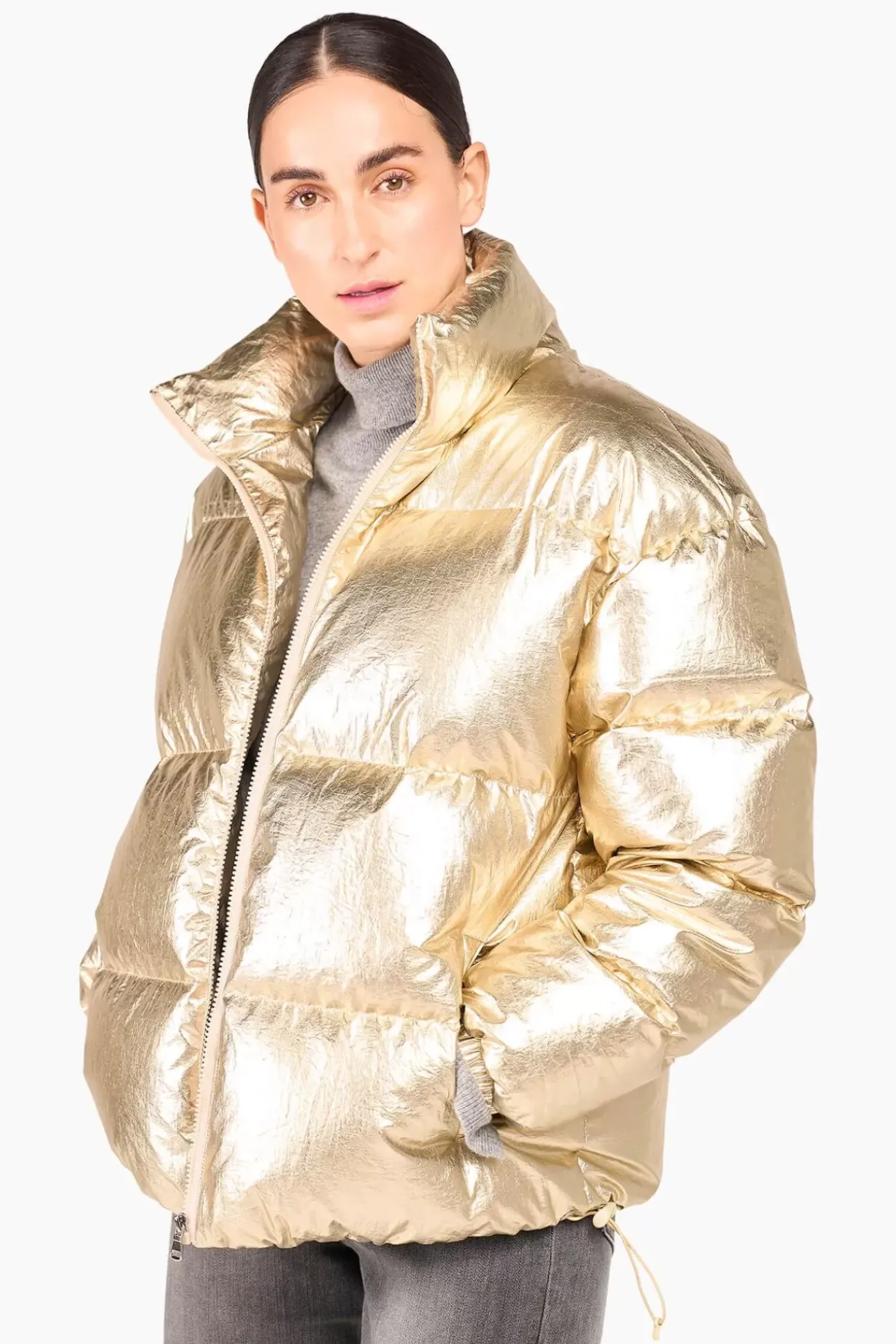 JANICE Jassen^Puffer Jas Dames Jax Gold