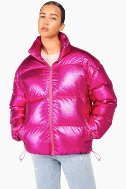 JANICE Jassen^Puffer Jas Dames Jax Roze