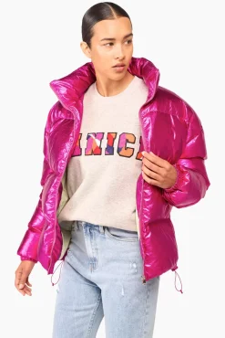 JANICE Jassen^Puffer Jas Dames Jax Roze