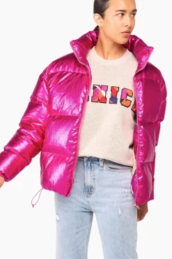 JANICE Jassen^Puffer Jas Dames Jax Roze