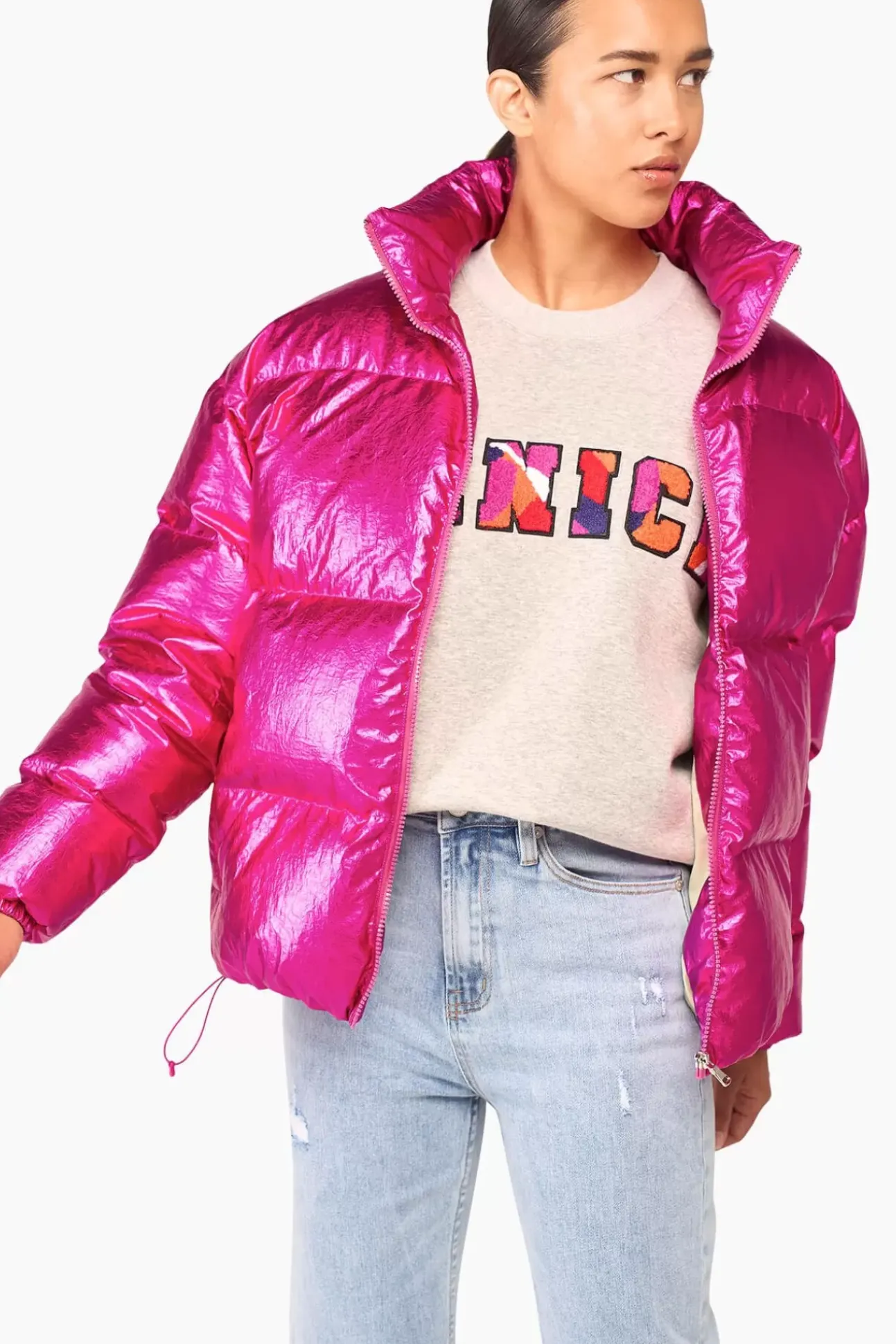JANICE Jassen^Puffer Jas Dames Jax Roze