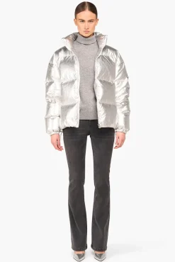 JANICE Jassen^Puffer Jas Dames Jax Silver