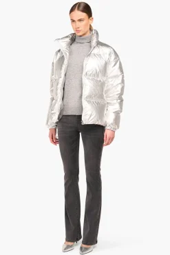 JANICE Jassen^Puffer Jas Dames Jax Silver