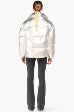 JANICE Jassen^Puffer Jas Dames Jax Silver