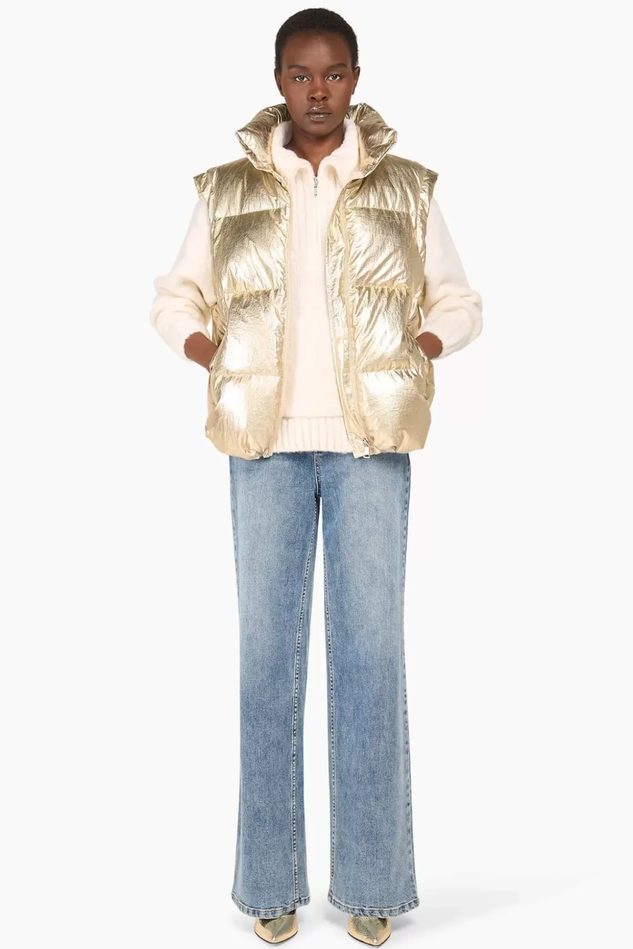 JANICE Jassen^Puffer Vest Dames Byron Gold