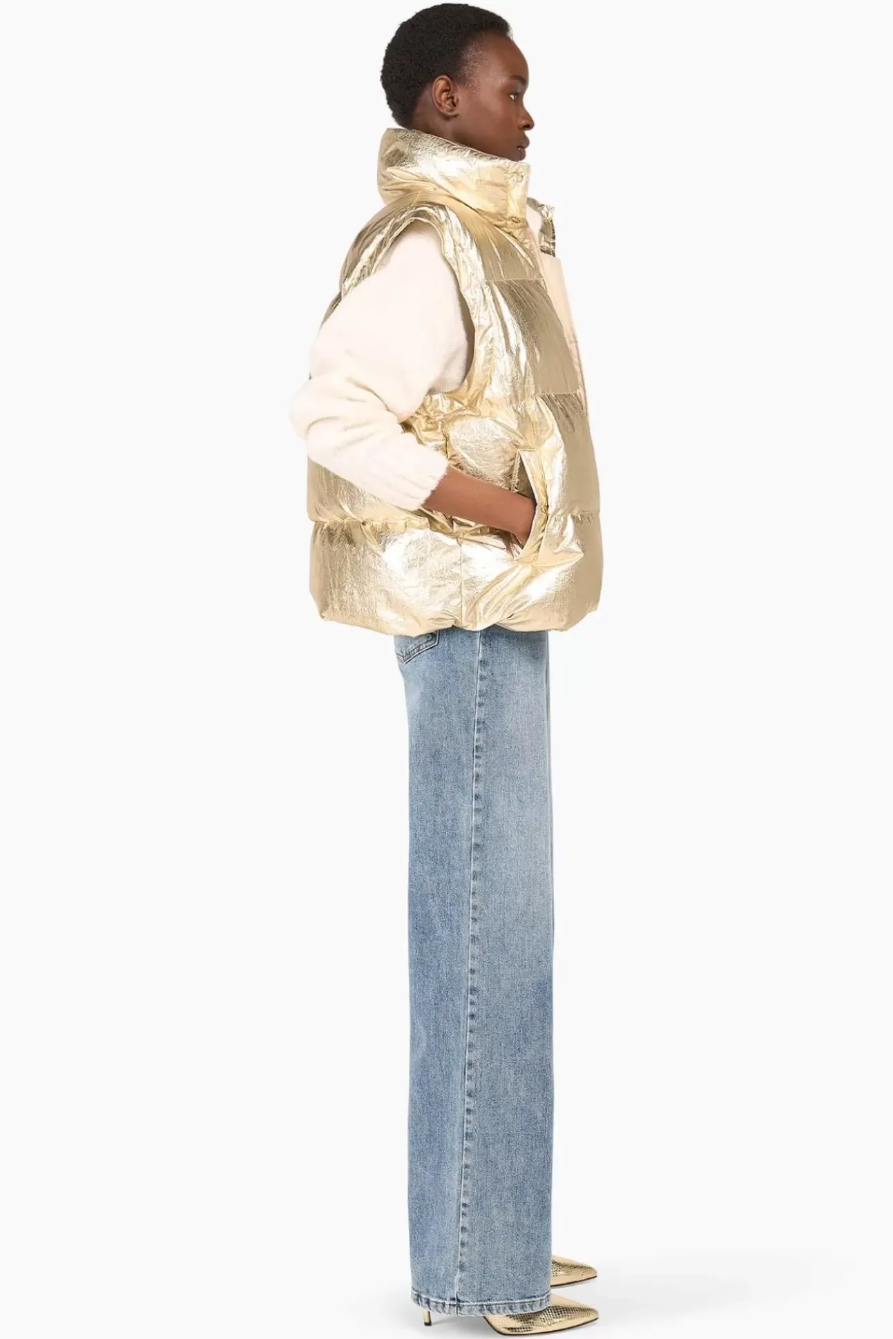JANICE Jassen^Puffer Vest Dames Byron Gold
