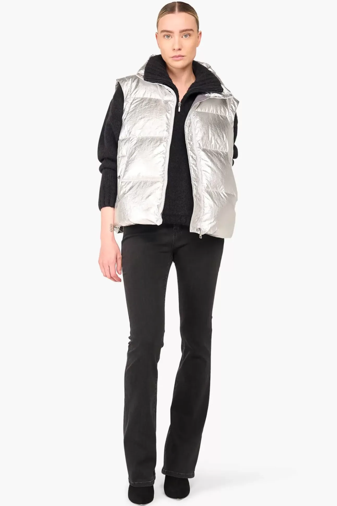 JANICE Jassen^Puffer Vest Dames Byron Silver