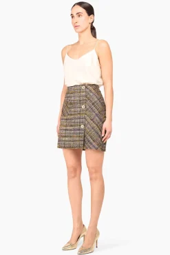 JANICE Rokken^Rok Tweed Lurex Dwight Groen